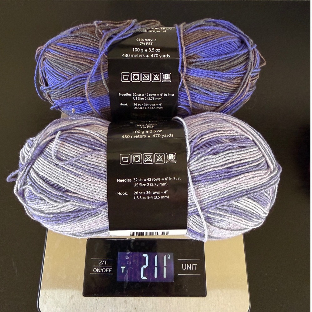 Wisdom Yarns Naked Sock Yarn Lot 2 Skeins Purple Blue Castle Light Lilac Road